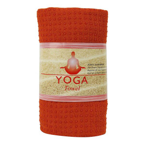 Yogatuch mit Antirutschnoppen - orange ca. 183 x 61 cm