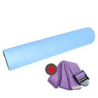 Yoga Matte (TPE) - hellblau/dunkelblau