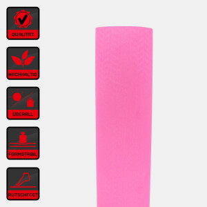 Yoga Matte (TPE) - pink/grau