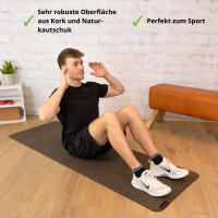 Yoga Matte Hybrid (NK/Kork) - kork/schwarz
